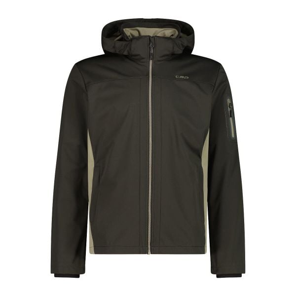 Kurtka softshell z kapturem CMP. Brązowe kurtki męskie CMP, na wiosnę, m, bez wzorów, z materiału, z kapturem. Za 312.50 zł.
