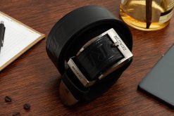 Beltimore męski skórzany pasek szeroki jeans czarny 524 : Kolory - czarny, Rozmiar pasków - r.135-150 cm. Czarne paski damskie bez wzorów, z jeansu. Za 59.90 zł.