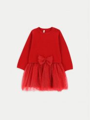 Coccodrillo Sukienka elegancka ZC4129401EBG Czerwony Regular Fit. Czerwone sukienki dla dziewczynek COCCODRILLO, bez wzorów, z syntetyku, eleganckie, bez ramiączek. Za 69.99 zł.