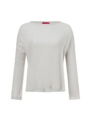 MAX&Co. sweter z dzianiny kaszmirowej - Baseball Kobiety Kaszmir biały, XS. Białe swetry damskie MAX&Co., xs, bez wzorów, z dzianiny, bez kołnierzyka, bez ramiączek, bez kaptura. Za 1,399.95 zł.