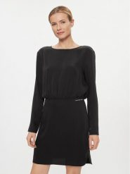 Calvin Klein Jeans Sukienka koktajlowa Open Back Dress J20J222534 Czarny Regular Fit. Czarne sukienki damskie Calvin Klein Jeans, m, bez wzorów, z jeansu, wizytowe, bez kołnierzyka, bez ramiączek. Za 299.99 zł.