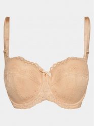 Gossard Biustonosz z fiszbiną Superboost 7707 Beżowy. Brązowe biustonosze Gossard, bez wzorów, z syntetyku. Za 149.99 zł.