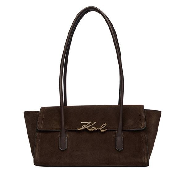 Torebka KARL LAGERFELD. Brązowe torebki do ręki damskie KARL LAGERFELD, bez wzorów, klasyczne, bez dodatków. Za 1,299.00 zł.