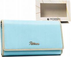 Peterson Pojemny, skórzany portfel damski na zatrzask i suwak - NoSize. Portfele damskie Peterson, bez wzorów. Za 180.18 zł.
