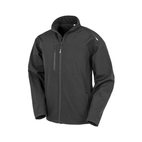 Kurtka z recyklingu Result Softshell. Czarne kurtki męskie RESULT, m, bez wzorów, z poliesteru, eleganckie, bez kaptura. Za 176.10 zł.