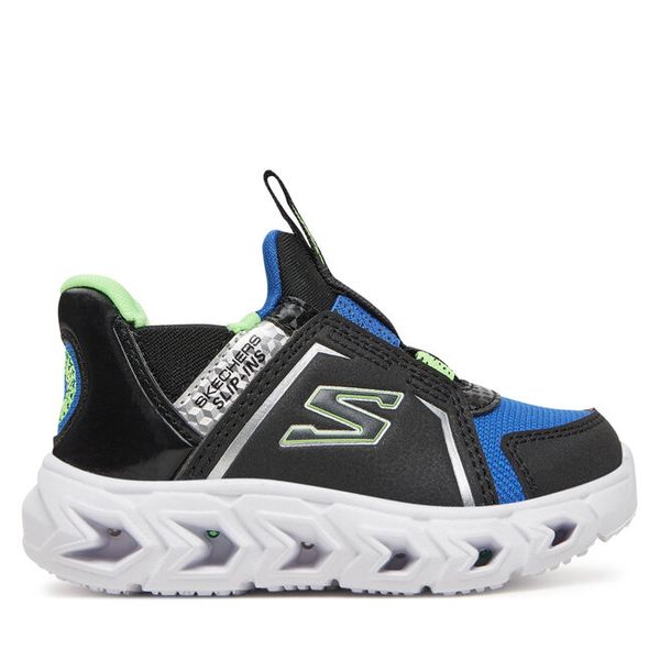 Sneakersy Skechers. Czarne trampki i tenisówki chłopięce Skechers, bez wzorów, bez zapięcia. Za 129.99 zł.