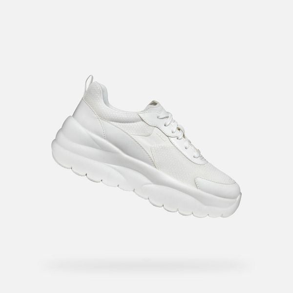 Buty GEOX D XTORS Biały. Białe trekkingi damskie Geox, trekkingowe. Za 284.99 zł.