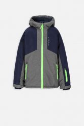 Kurtka narciarska chłopięca snowboard Lemon Explore ZL3 szara. Szare kurtki i płaszcze dla chłopców LEMON explore, na zimę, bez wzorów, z materiału, z kapturem. Za 269.90 zł.