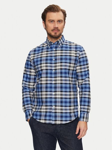 Tommy Hilfiger Koszula Heritage MW0MW37566 Niebieski Regular Fit. Niebieskie koszule męskie Tommy Hilfiger, m, bez wzorów, z bawełny, bez kołnierzyka, bez ramiączek. Za 259.99 zł.