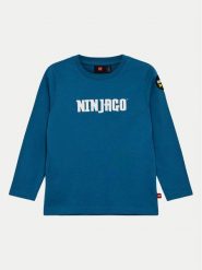 LEGO Bluzka Ninjago 12011275 Niebieski Regular Fit. Niebieskie t-shirty dla chłopców LEGO, bez wzorów, z bawełny, bez ramiączek. Za 99.99 zł.