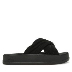 Klapki Puma. Czarne klapki damskie Puma, bez wzorów, bez obcasa. Za 199.99 zł.