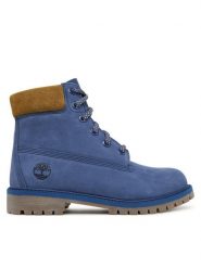 Timberland Trapery Premium 6-Inch Waterproof TB0A6BETA2A1 Granatowy. Niebieskie buty zimowe chłopięce Timberland, bez wzorów, z nubiku, bez zapięcia. Za 599.99 zł.