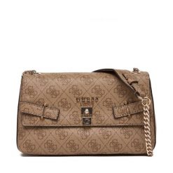 Torebka Guess. Brązowe torebki do ręki damskie Guess, z aplikacjami, klasyczne, bez dodatków. Za 589.99 zł.