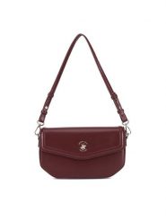 Beverly Hills Polo Club Torebka BHPC-L-001-06 Bordowy. Czerwone torebki do ręki damskie Beverly Hills Polo Club, bez wzorów, z poliesteru, bez dodatków. Za 144.99 zł.