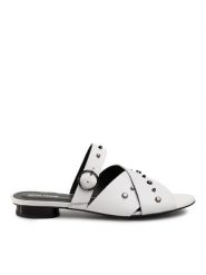 Gino Rossi Klapki Hoshi DLI771-CS4-0568-1100-0 Biały. Białe klapki damskie Gino Rossi, bez wzorów, ze skóry, bez obcasa. Za 369.99 zł.