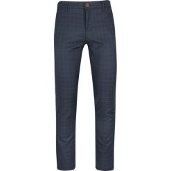 Spodnie Eleganckie Grafitowe, Szare w Kratkę, Zwężane, Chinosy, Męskie -RIGON. Szare eleganckie spodnie męskie Rigon, m, bez wzorów, z elastanu. Za 157.00 zł.