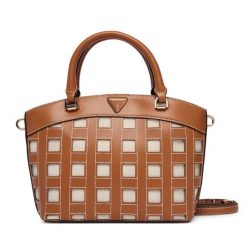 Torebka Guess. Brązowe torebki do ręki damskie Guess, z aplikacjami, bez dodatków. Za 584.99 zł.