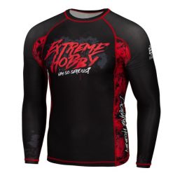 Koszulka sportowa męska Rashguard do MMA EXTREME HOBBY WHY SO SERIOUS. Czarne koszulki sportowe męskie EXTREME HOBBY, m, bez wzorów, z bawełny, bez kołnierzyka, bez ramiączek, do biegania. Za 209.00 zł.