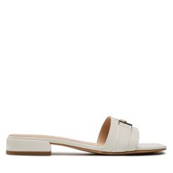 Klapki Sergio Bardi. Białe klapki damskie Sergio Bardi, bez wzorów, bez obcasa. Za 215.00 zł.