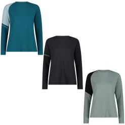 Koszulka damska turystyczna CMP 34N2166. Czarne koszulki sportowe damskie CMP, l, bez wzorów, z materiału, sportowe, bez kołnierzyka. Za 109.99 zł.