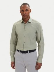 HUGO Koszula Kenno 50289499 Zielony jasny Slim Fit. Zielone koszule męskie Hugo, m, bez wzorów, z bawełny, bez kołnierzyka, bez ramiączek. Za 319.99 zł.