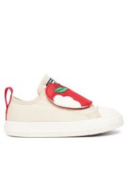 Converse Trampki Chuck Taylor All Star One Strap A13186C Beżowy. Brązowe trampki i tenisówki dziewczęce Converse, bez wzorów, z materiału, bez zapięcia. Za 199.99 zł.
