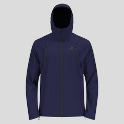 Kurtka przeciwdeszczowa męska Odlo X-ALP WATERPROOF PRO Jacket. Niebieskie kurtki męskie Odlo, m, bez wzorów, sportowe, bez kaptura. Za 1,049.99 zł.