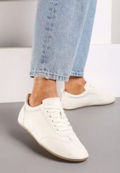 Beżowe Tenisówki bez Zdobień z Ekoskóry Verillis. Brązowe trampki i tenisówki damskie Renee, z aplikacjami, z jeansu, bez zapięcia. Za 74.99 zł.