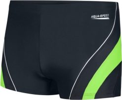 Spodenki pływackie męskie Aqua Speed Dennis. Niebieskie kąpielówki męskie Aqua-Speed, l, bez wzorów, z dzianiny, na fitness i siłownię. Za 74.90 zł.