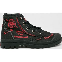 Palladium - Trampki. Czarne trampki i tenisówki damskie Palladium, bez wzorów, z materiału, bez zapięcia. W wyprzedaży za 279.90 zł.