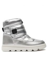 Geox Śniegowce Willaboom J46HWC 0LVNF C1007 D Srebrny. Szare buty zimowe dziewczęce Geox, ze skóry, bez zapięcia. Za 399.99 zł.