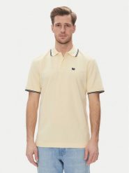 Wrangler Polo 112362826 Żółty Regular Fit. Żółte koszulki polo męskie Wrangler, m, bez wzorów, z bawełny, bez ramiączek. Za 69.99 zł.