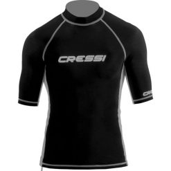 Cressi Koszulka Rashguard Man. Czarne koszulki sportowe męskie CRESSI, m, bez wzorów, z materiału, bez kołnierzyka, bez ramiączek, żeglarskie. Za 175.00 zł.