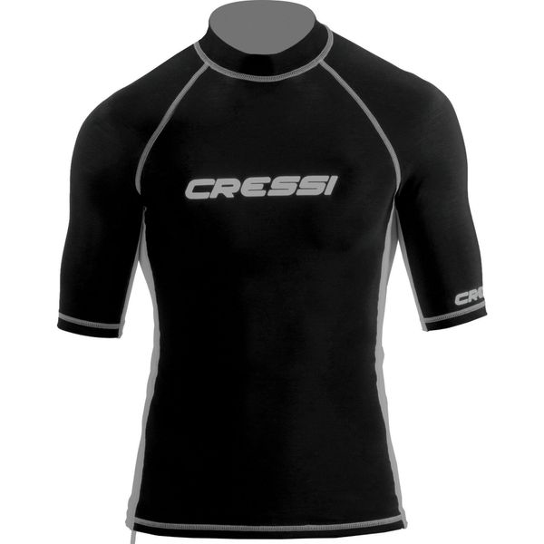 Cressi Koszulka Rashguard Man. Czarne koszulki sportowe męskie CRESSI, m, bez wzorów, z materiału, bez kołnierzyka, bez ramiączek, żeglarskie. Za 175.00 zł.