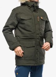 Kurtka ocieplana męska Fjallraven Nuuk Parka. Zielone parki męskie Fjällräven, m, bez wzorów, z futra, biznesowe, bez kaptura. Za 2,169.00 zł.