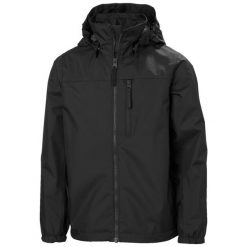 Dziecięca kurtka wodoodporna Helly Hansen Crew. Czarne kurtki i płaszcze dla dziewczynek Helly Hansen, bez wzorów, bez kaptura. Za 545.40 zł.