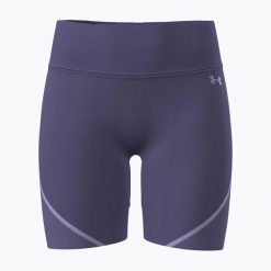Spodenki treningowe damskie Under Armour Vanish Seamless. Fioletowe szorty sportowe damskie Under Armour, bez wzorów, sportowe, na fitness i siłownię. Za 239.99 zł.