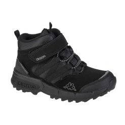 Buty zimowe chłopięce, Kappa Thabo Tex K. Czarne buty zimowe chłopięce Kappa, bez wzorów, z materiału, za kostkę, bez zapięcia. Za 228.00 zł.