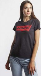 Levi`s THE PERFECT GRAPHIC TEE 0201 LARGE BATWING BLACK - S - damskie - czarny. Czarne t-shirty damskie s, bez wzorów, bez kołnierzyka. Za 105.66 zł.
