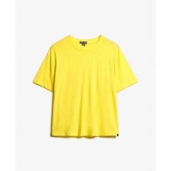 Koszulka damska Superdry Crew Studios. Żółte t-shirty damskie Superdry., m, bez wzorów, z materiału, eleganckie, bez kołnierzyka. Za 129.55 zł.