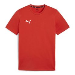 Koszulka męska Puma Team Goal Casuals Tee. Czerwone koszulki polo męskie Puma, m, bez wzorów, bez kołnierzyka, bez ramiączek, do piłki nożnej. Za 75.00 zł.