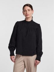 YAS Koszula 26030892 Czarny Regular Fit. Czarne bluzki damskie YAS, l, bez wzorów, z wiskozy, bez kołnierzyka, bez ramiączek. Za 219.99 zł.