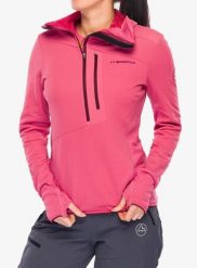 Bluza z kapturem damska La Sportiva Big Wall Pullover Hoody. Czerwone bluzy damskie La Sportiva, l, bez wzorów, z materiału, z kapturem. Za 603.89 zł.