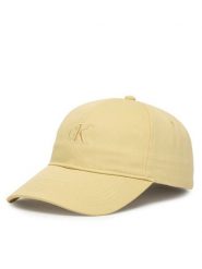 Calvin Klein Czapka z daszkiem Monogram Embroidery Baseball Cap LV04K5024G Żółty. Żółte rękawiczki męskie Calvin Klein, bez wzorów, z bawełny. Za 169.99 zł.