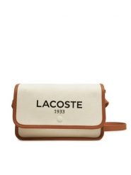Lacoste Torebka NF4507TD Beżowy. Brązowe listonoszki damskie Lacoste, bez wzorów, z materiału, bez dodatków. Za 399.99 zł.