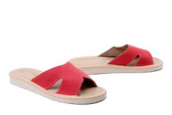 METEOR 118 Boho różowy, kapcie damskie. Czerwone kapcie damskie Meteor, bez wzorów. Za 44.99 zł.