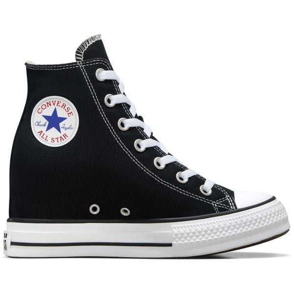 Buty sportowe damskie Converse Chuck Taylor All Star Wedge Platform. Czarne obuwie sportowe damskie Converse, bez wzorów. Za 490.00 zł.