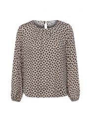 Marie Lund Bluzka Kobiety wiskoza (100%) beżowy|czarny|biały, 42. Białe bluzki damskie Marie Lund, uniwersalny, bez wzorów, z wiskozy, bez kołnierzyka, bez ramiączek. Za 229.95 zł.