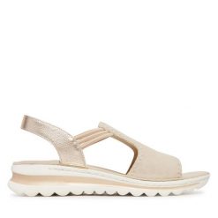 Sandały Ara. Brązowe sandały damskie Ara, bez wzorów, bez obcasa, na płaskiej podeszwie, bez zapięcia. Za 429.99 zł.