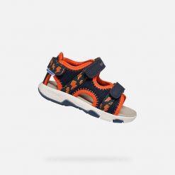 Sandały Geox Model B Sandal Multy Boy Kolor Niebieski. Niebieskie sandały męskie Geox, z syntetyku, bez zapięcia. Za 206.99 zł.